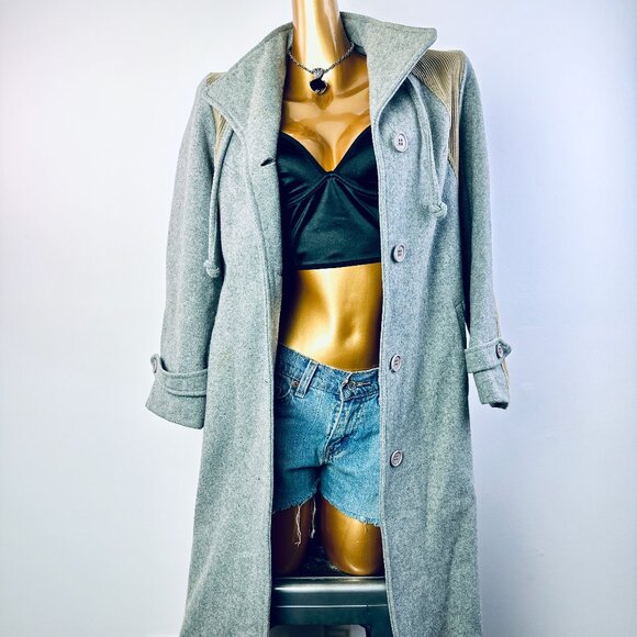 Vintage 60s 70s boho coat patchwork jacket trench coat - Picture 1 of 11